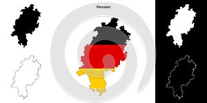 Hessen outline map
