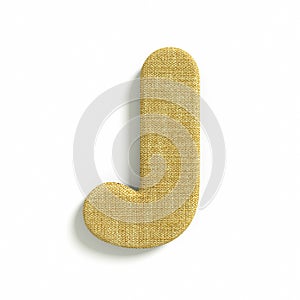 Hessian letter J - Uppercase 3d jute font - suitable for fabric, design or decoration related subjects