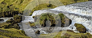 HestavaÃ°sfoss waterfall of the SkÃ³gÃ¡ River in South Iceland