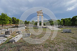 the Hestiatorion complex in the archaeological site of Epidaurus photo