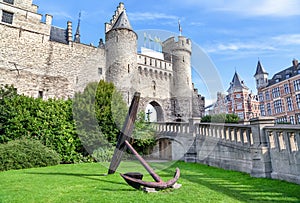 Het Steen - a medieval castle in  Antwerp, Belgium photo