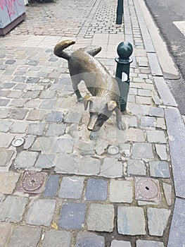 Het Zinneke sculpture in Brussels, Belgium