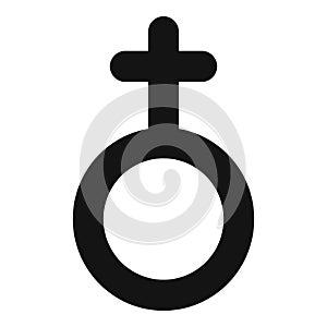 Hetero sign person icon simple vector. Support body poster