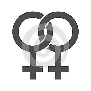 Heterosexual pair gender sign vector icon
