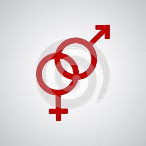 Heterosexual red symbol