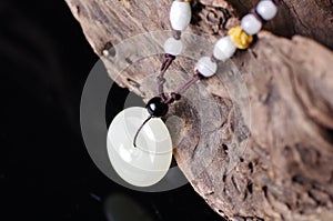 Hetian jade necklace