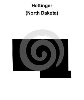 Hettinger outline map