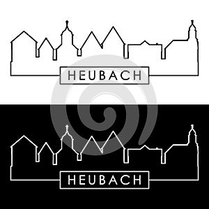 Heubach skyline. Linear style.