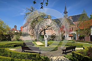 HEUSDEN, NORTH BRABANT, NETHERLANDS - APRIL 30, 2023: The garden of the Governor's House (Gouverneurshuis)