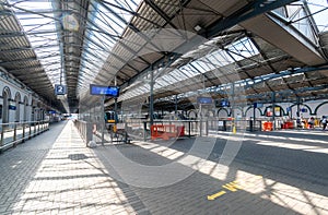 Heuston railway station during lockdown, Dublin ,Ireland.