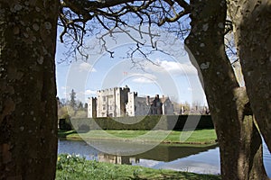 Hever Castle, between trees