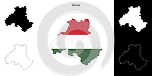 Heves outline map