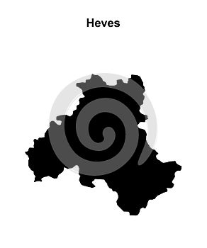 Heves outline map
