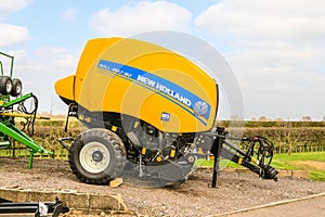 A round baler for making hay bales bales during harvesting