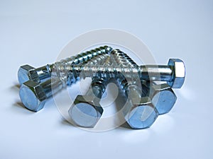 Hex head silver screws