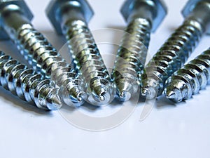 Hex head silver screws