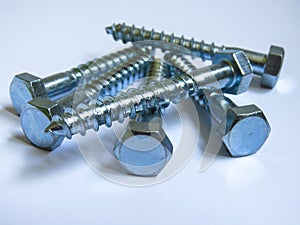 Hex head silver screws