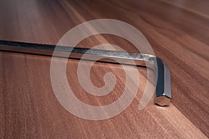 Hex key on the desk