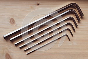 Hex keys on the workbench