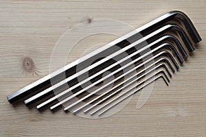 Hex keys on the workbench