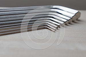 Hex keys on the workbench