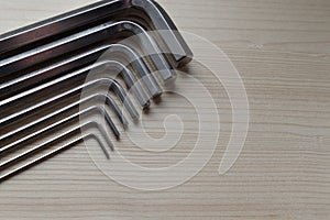 Hex keys on the workbench