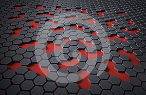 Hex technology abstract