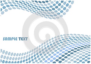 Hex waves background with copyspace for your tex