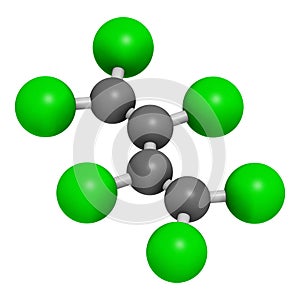 Hexachlorobutadiene (HBCD) solvent molecule. Also used as algicide and herbicide