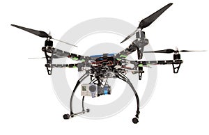Hexacopter with camera at studio