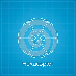 Hexacopter drawing photo