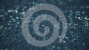 Hexadecimal big data digital code 3D render illustration