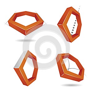 Hexagon 3D logo, for companies or business