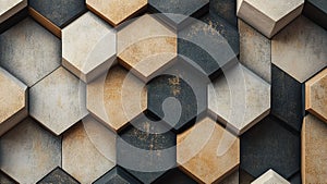 hexagon abstract geometric pattern wall texture backdrop