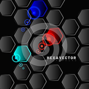 hexagon abstract vector background. The concept of 3d futuristic technology. Vector Illustration For Wallpaper, Banners,
