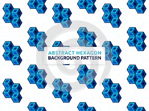 Hexagon abstract vector background. Geometric shape concept background. Vector banner design. Hexagon seamless pattern. Can be