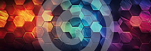 hexagon background geometric hexagon abstract background Hexagon net honeycomb pattern tech innovation concept Surface hexagon