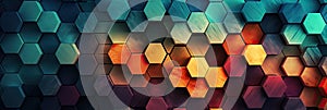 hexagon background geometric hexagon abstract background Hexagon net honeycomb pattern tech innovation concept Surface hexagon