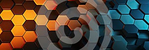 hexagon background geometric hexagon abstract background Hexagon net honeycomb pattern tech innovation concept Surface hexagon