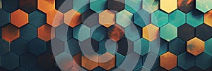 hexagon background geometric hexagon abstract background Hexagon net honeycomb pattern tech innovation concept Surface hexagon