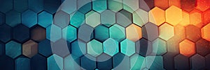 hexagon background geometric hexagon abstract background Hexagon net honeycomb pattern tech innovation concept Surface hexagon