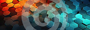 hexagon background geometric hexagon abstract background Hexagon net honeycomb pattern tech innovation concept Surface hexagon