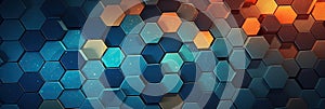 hexagon background geometric hexagon abstract background Hexagon net honeycomb pattern tech innovation concept Surface hexagon