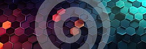 hexagon background geometric hexagon abstract background Hexagon net honeycomb pattern tech innovation concept Surface hexagon