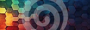 hexagon background geometric hexagon abstract background Hexagon net honeycomb pattern tech innovation concept Surface hexagon