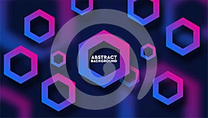 Hexagon background vector illustration background