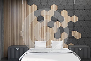 Hexagon bedroom interior front