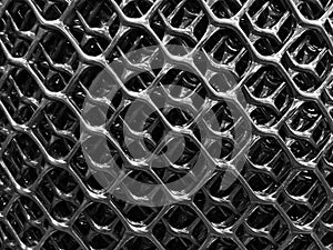 Hexagon black plastic net