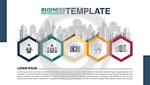 Hexagon business infographic