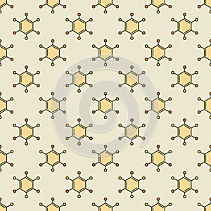 Hexagon Chemical Formula vector creative Seamless Pattern